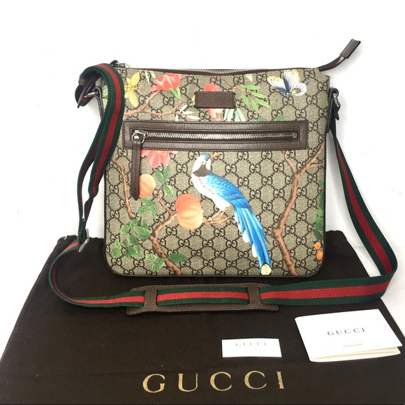 Authentic Gucci Tian crossbody unisex bag brown monogram coated bengal canvas - Picture 2 of 16